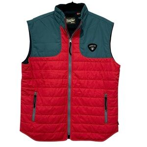 Howler Brothers Merlin Vest Men’s L Lightweight Quilted Red Grayish Green NWOT